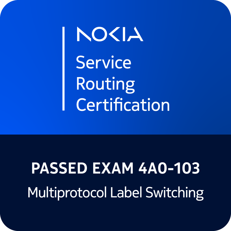 Fiche technique de l’examen Nokia Multiprotocol Label Switching – 4A0-103 2 Vers l'expertise Cloud, Réseau et Cybersécurité. Fiche technique de l’examen Nokia Multiprotocol Label Switching – 4A0-103
