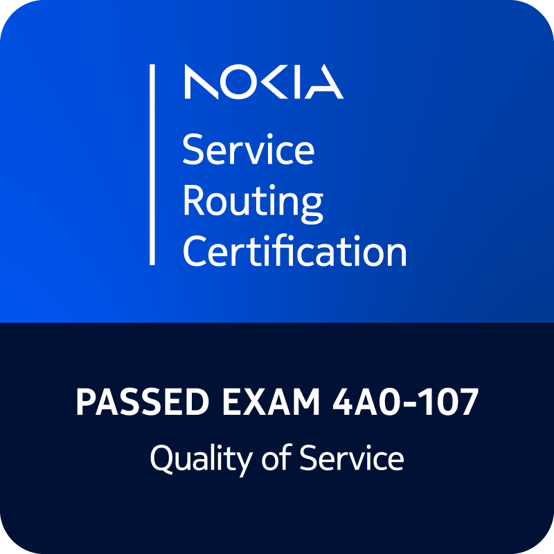 Fiche technique de l’examen Nokia Quality of Service – QoS – 4A0-107 2 Vers l'expertise Cloud, Réseau et Cybersécurité. Fiche technique de l’examen Nokia Quality of Service – QoS – 4A0-107