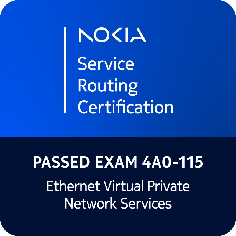 Fiche technique de l’examen Nokia Ethernet Virtual Private Network Services – EVPN – 4A0-115 2 Vers l'expertise Cloud, Réseau et Cybersécurité. Fiche technique de l’examen Nokia Ethernet Virtual Private Network Services – EVPN – 4A0-115